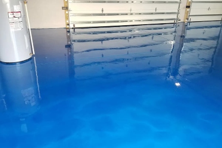 Blue Metallic Epoxy Floor in Flagler Beach, FL Thumbnail